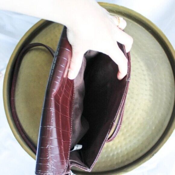 Vintage Bueno Brown Leather Crossbody Bag with Removable Strap Chocolate Brown - Picture 5 of 7